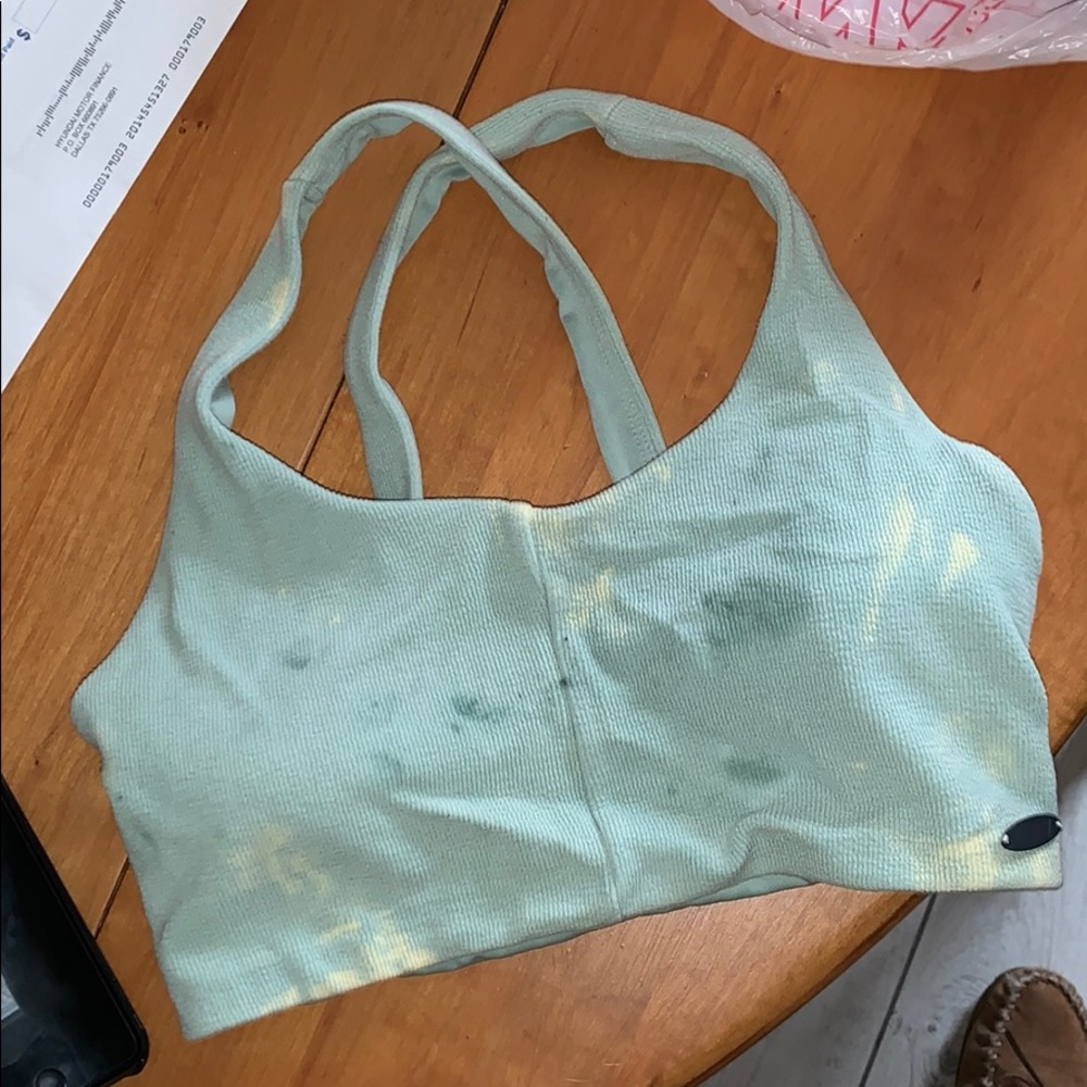 Bleach stained Gymshark Poise Bra